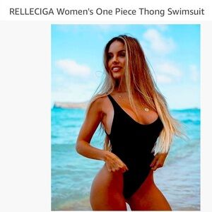 NWT- $119. WOMENS XXL HOT SWIMSUIT 
BLACK THONG BEAUTIFUL